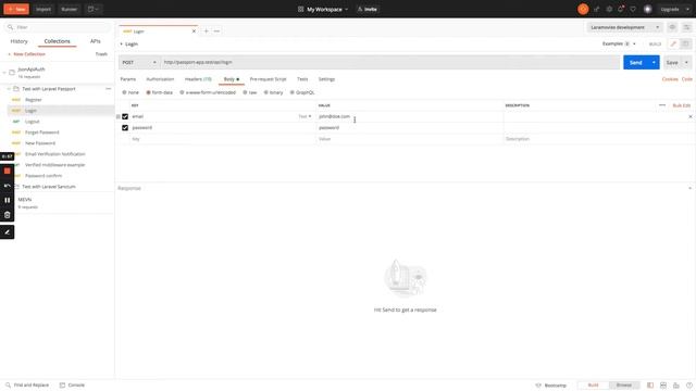 Laravel Json API Authentication - Login. смотреть онлайн