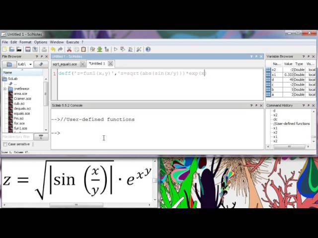 User-defined function in Scilab смотреть онлайн