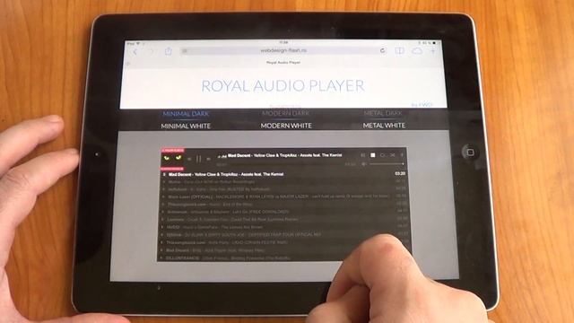 Royal Audio Player iPad demo. смотреть онлайн