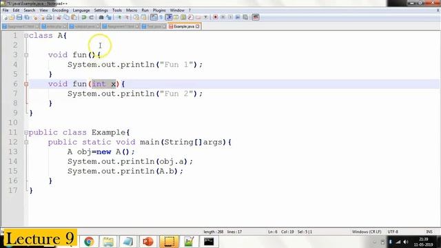 Lecture 9 Initialization block, Function overloading and overriding in java смотреть онлайн