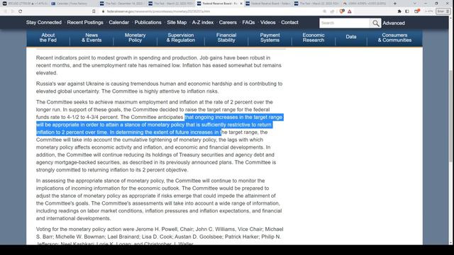 🎥 Итоги заседания ФРС | 23.03.2023 смотреть онлайн