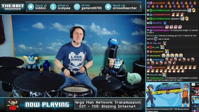 Blazing Internet From Mega Man Network Transmission Is SO GOOD On Drums! смотреть онлайн