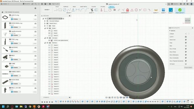ДР#27 Мини  урок по Fusion 360 на примере изготовления страйкбольного ножа Jagdkommando. 3D печать.