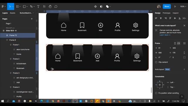 Animated Bottom Navigation Bar in Figma смотреть онлайн