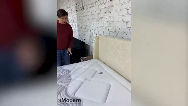 Кровать с подъемным механизмом Carrera, обзор кровати с мягким изголовьем смотреть онлайн