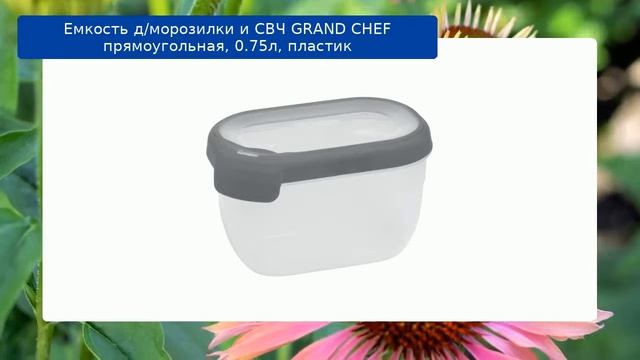 Емкость д/морозилки и СВЧ GRAND CHEF прямоугольная, 0.75л, пластик обзор смотреть онлайн