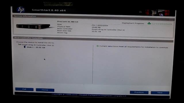 Установка Windows на сервер HP ProLiant DL380 G4 смотреть онлайн