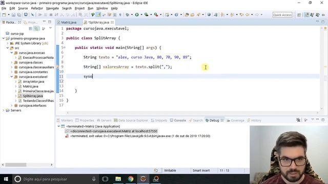 ? String e o Metodo Split para Array Formação Java Web Full Stack смотреть онлайн
