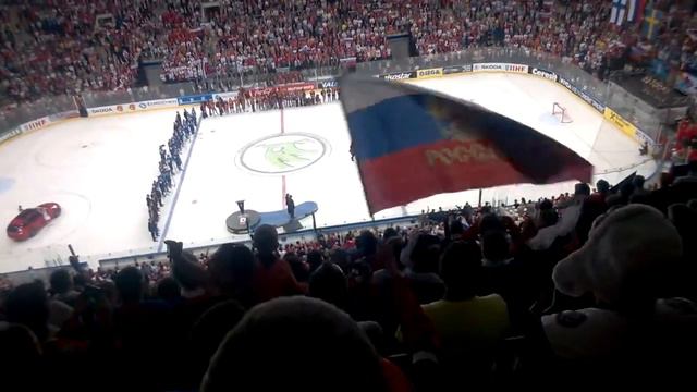 Исполнение гимна России в Минске на ЧМ по хоккею. 5:2 смотреть онлайн