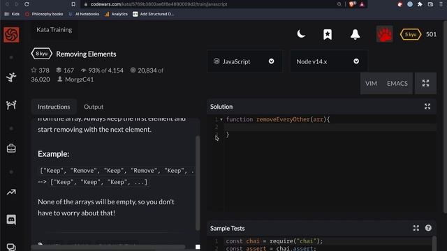 Codewars - Javascript - Removing Elements смотреть онлайн