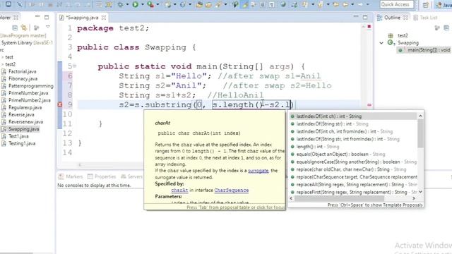 How to Swap two string in java || Swapping Program in java смотреть онлайн