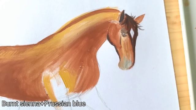 How to draw a Horse | Poster Colour смотреть онлайн