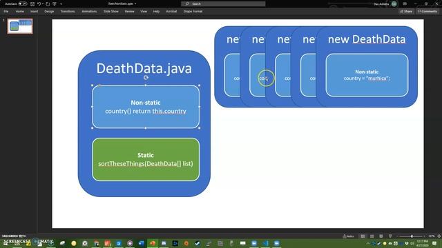 Difference between static and non-static in Java смотреть онлайн