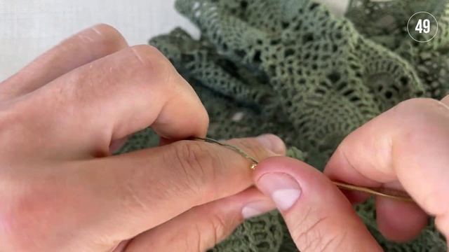 Скатерть крючком, Елена, часть 4 из 6 (41-58 ряд)