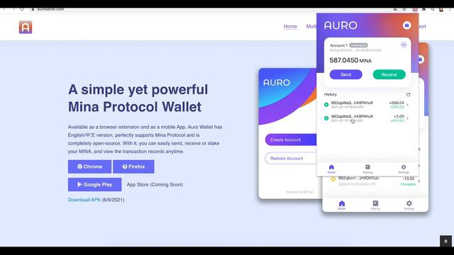 MINA PROTOCOL. КАК СТЕЙКАТЬ ТОКЕНЫ МИНА?