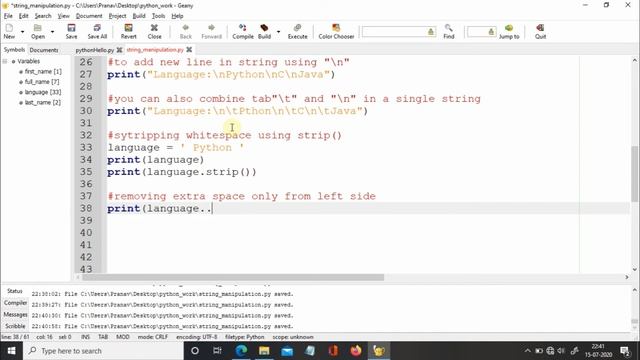 Python Tutorial For Beginners 3 | String Manipulation смотреть онлайн