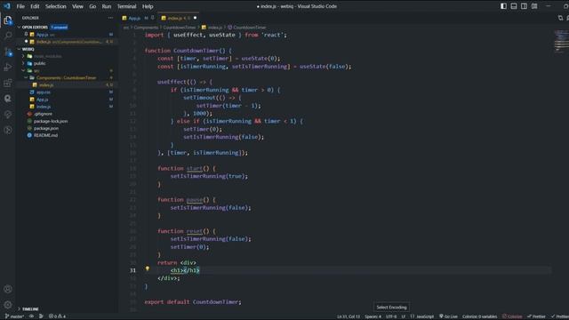 Countdown Timer in ReactJS (With hooks) | webIQ смотреть онлайн