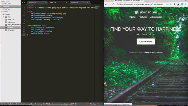 How to Develop and Design an Amazing Cover Bootstrap Template | Responsive | Development 2/2 смотреть онлайн