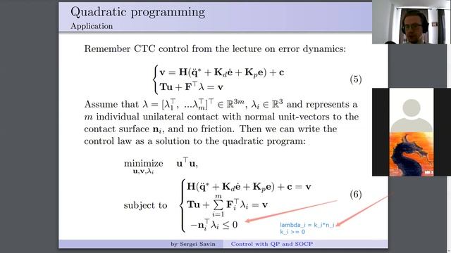 Contact-aware Control 2020, Lecture 8 (QP And SOCP)