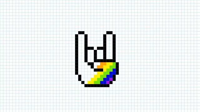 Рисуем по клеточкам Руку-Рок. У PixMix новый рисунок - рисуй с мной - ПиксМиксуй! смотреть онлайн