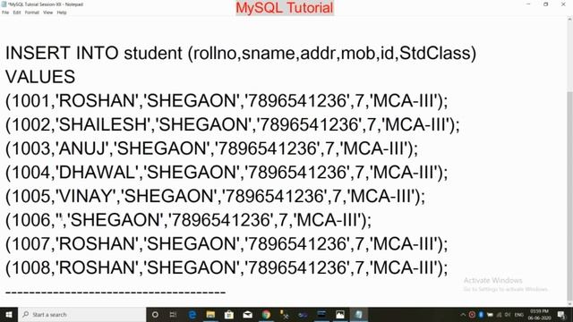 MySQL Tutorial Session - 12 || Multi Insert || For Beginner To Advance || Hindi смотреть онлайн