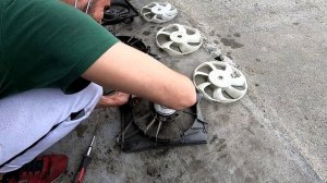 Honda Fit radiator fans motors replacement