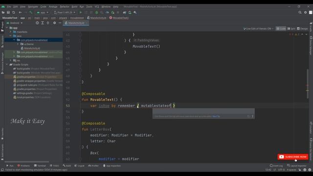 How to Make Movable ContentOf Text in Jetpack Compose | Android | Kotlin | Make it Easy смотреть онлайн
