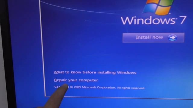 Windows 7 System Recovery using a DVD (Repair your computer) смотреть онлайн