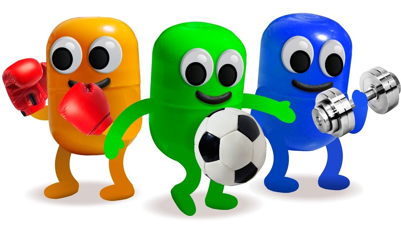 Живая капсула. Виды спорта. Киндер Сюрприз. Капсулы танцуют. 5 часть. смотреть онлайн