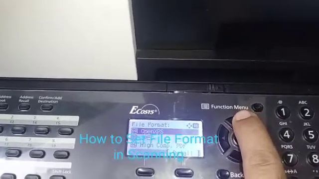 How to set file format in scanning from Kyocera M2040dn machine смотреть онлайн