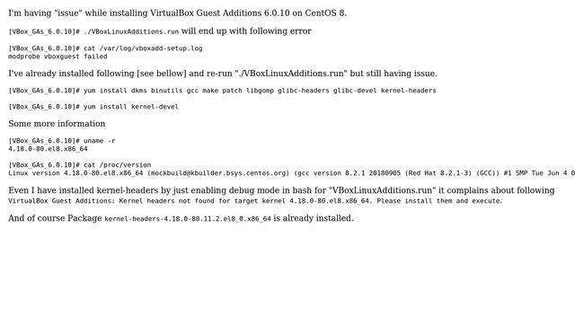VirtualBox Guest Additions 6.0.10: modprobe vboxguest failed смотреть онлайн
