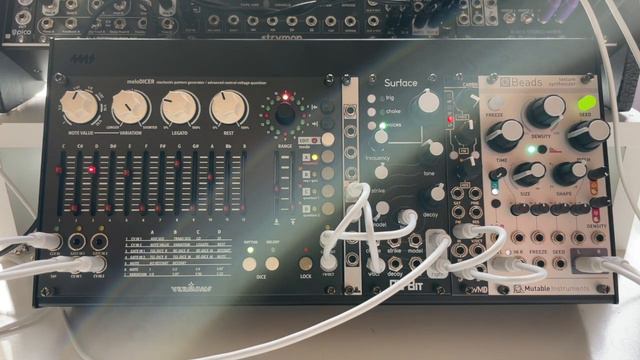 Sunbeams: Generative Eurorack patch with Beads (mutable instruments), Melodicer and Qu-bit Suface. смотреть онлайн