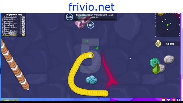 Worm Hunt Snake Game IO Zone_GamePlay_frivio.net смотреть онлайн