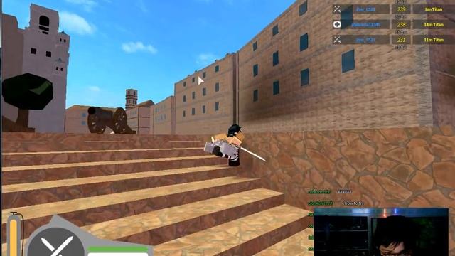 (attack on titan) (ROBLOX) how to fly and fire to attack or help смотреть онлайн