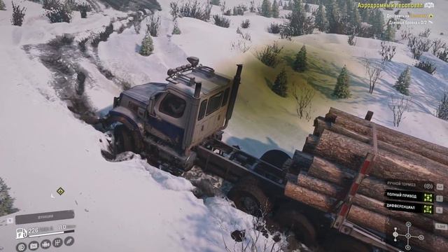 🚚 SnowRunner. 🗻Аляска "Аэродромный лесоповал". Боремся с бездорожьем. (видео от подписчика) смотреть онлайн