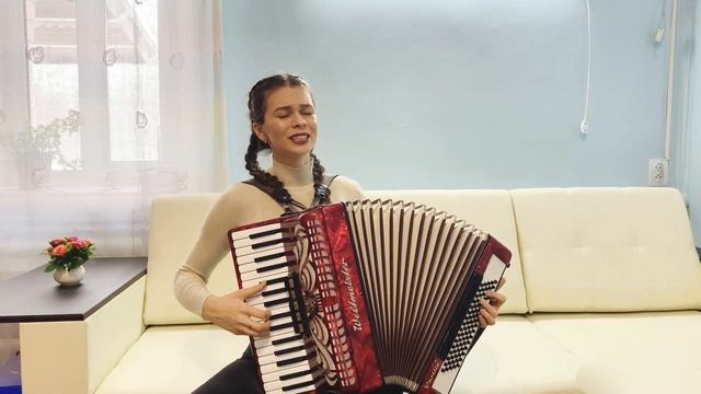 "Душа моя - песня русская". Поёт Диана Гранкина. Песня под аккордеон. смотреть онлайн
