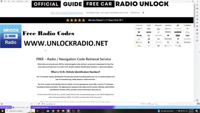 Unlock Radio Ford Sony MP3 смотреть онлайн