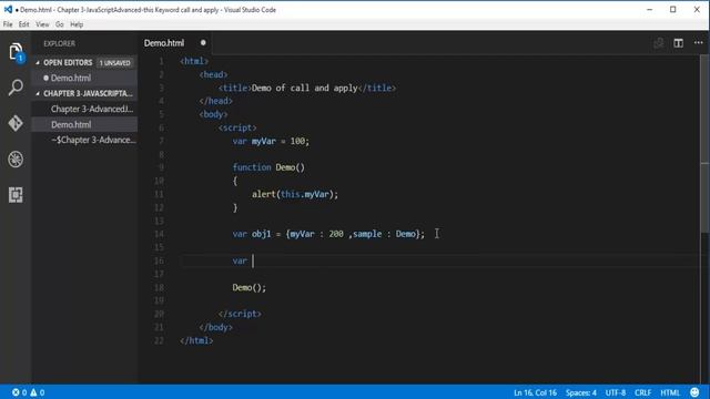 Advanced JavaScript - Chapter 3 - JavaScript - this keyword - Call and Apply смотреть онлайн