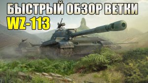 БЫСТРЫЙ ОБЗОР ВЕТКИ КИТАЙСКИХ ТЯЖЕЛЫХ ТАНКОВ ВО ГЛАВЕ С WZ-113. СТОИТ ЛИ КАЧАТЬ В 2024 ГОДУ?