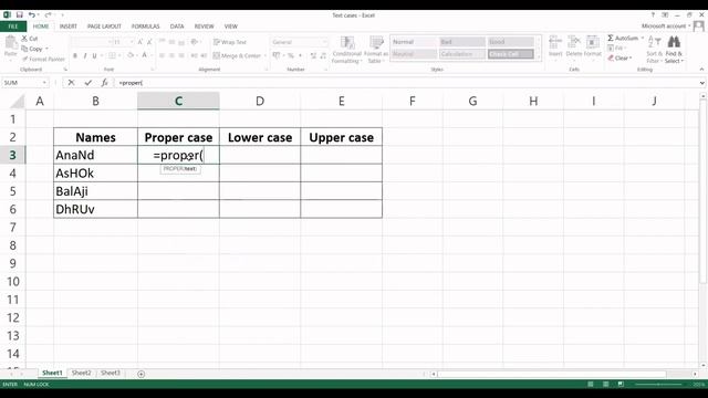 Changing Text cases in MS Excel смотреть онлайн