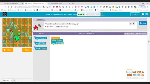 Grade 5 Coding Lesson 2 -05-June-2020- Angry Birds Part 1 смотреть онлайн
