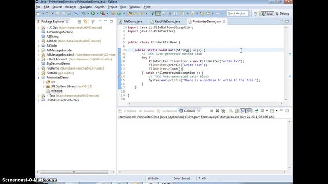 Unit7 Create Text File output in JAVA using Printwriter смотреть онлайн