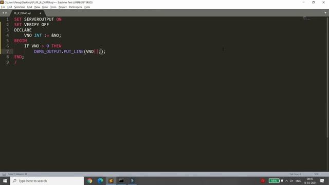 PLSQL BLOCK - PRACTICAL DEMO OF IF ELSE STATEMENT TO CHECK CONDITION смотреть онлайн