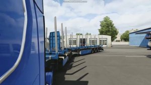 Парковка скандинавской сцепки. ETS2 1.43