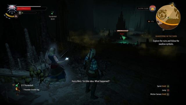 "EXPLORER THE RUINS, SWALLOW SYMBOLS (WANDERING IN THE DARK)" The Witcher 3: Wild Hunt #17 смотреть онлайн