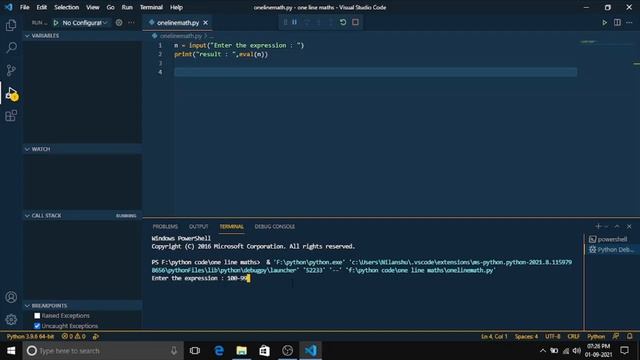Solve math using python | solve math expression using python|Python short video| python for beginne смотреть онлайн