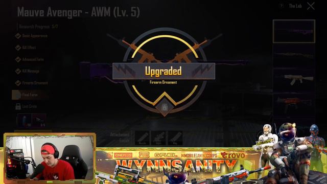 MAXED LEVEL 7 MAUVE AVENGER AWM GUN LAB - NEW SCOPE SKINS! смотреть онлайн