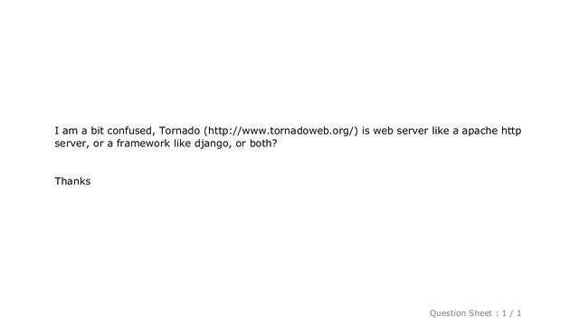 Django : Tornado web server/framework смотреть онлайн