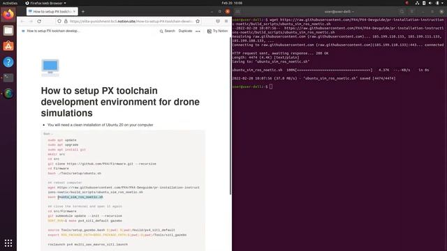 PX4 Gazebo simulation with ROS - How to setup the environment in Ubuntu 20 смотреть онлайн
