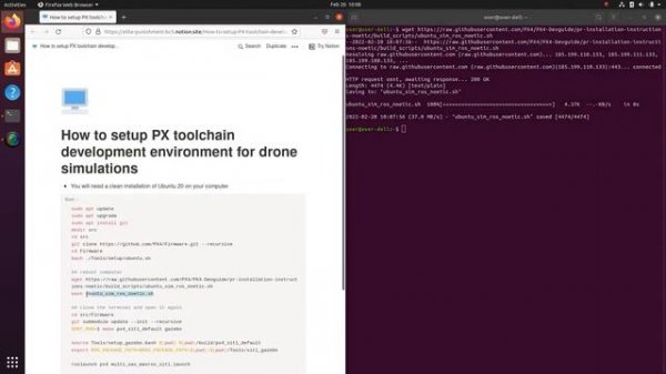 PX4 Gazebo simulation with ROS - How to setup the environment in Ubuntu 20